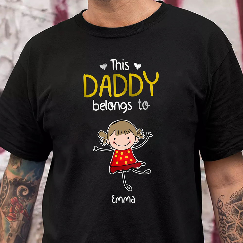 Personalized This Daddy Belongs To Dark Shirt Funny Father’s Day Gift HA75 921408