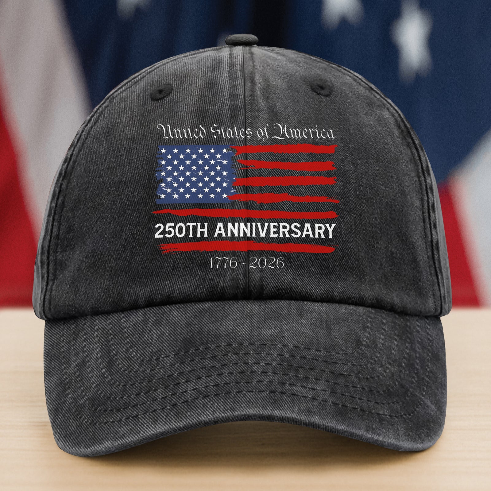 USA 250th Anniversary Washed Denim Baseball Cap TH10 898315