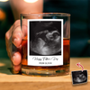 Custom Ultrasound Photo Happy Father's Day Rock Glass - Personalized New Dad Gift CH07 911512