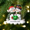 Personalized Snowman Couple 3D Effect Acrylic Christmas Ornament LM32 669863