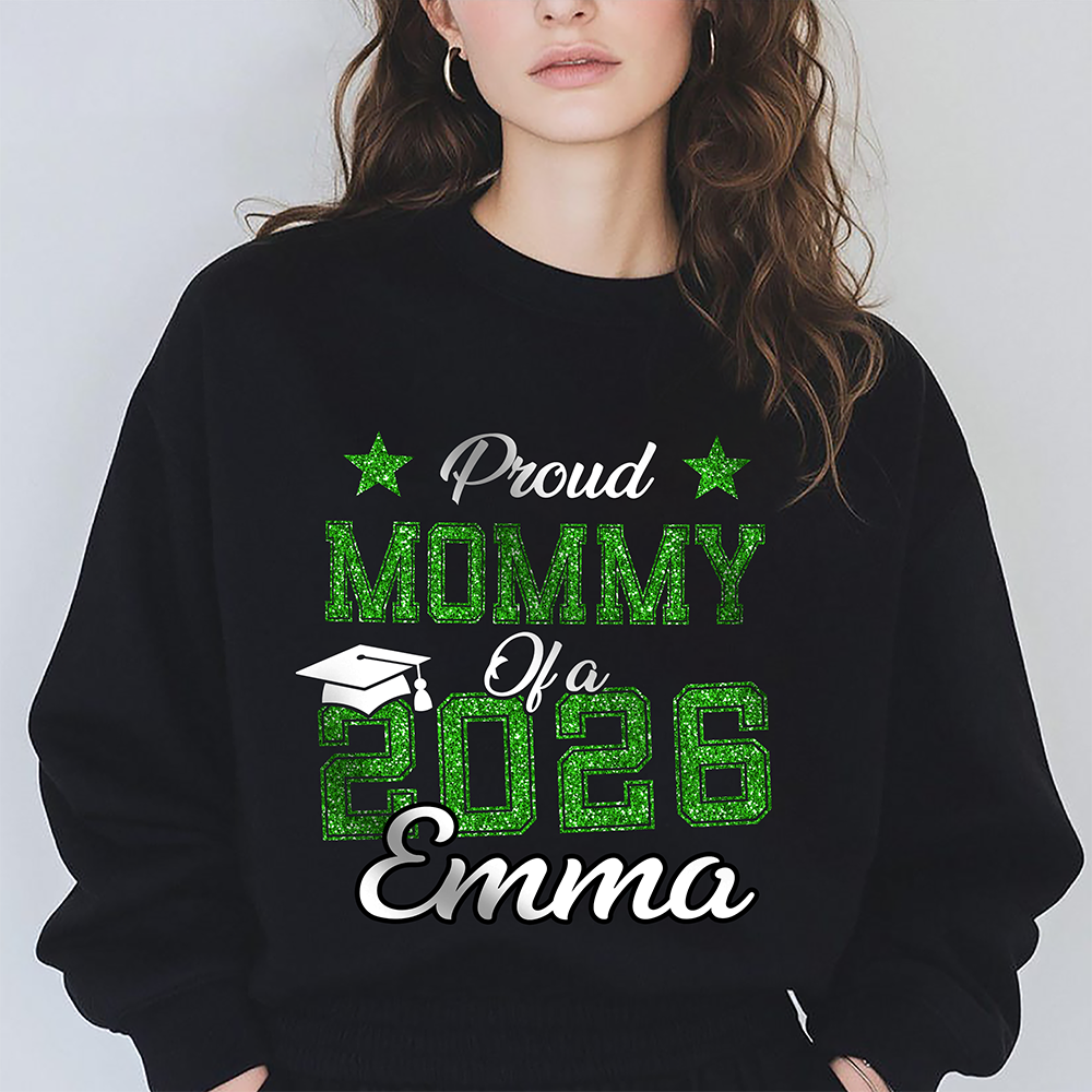 Personalized Proud Of You Class Of 2026 Glitter Graduation Dark Shirt HA75 920486