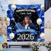 Custom Photo Class of 2026 Graduation Balloons Backdrop, Personalized Party Decor HO82 901876