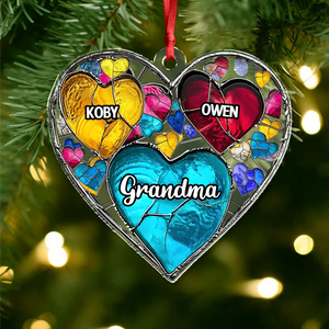 Personalized Custom Name Grandma And Kids Acrylic Ornament TH10 896075