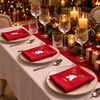 Personalized Initial Letter Christmas Reusable Cotton Napkin HO82 903726
