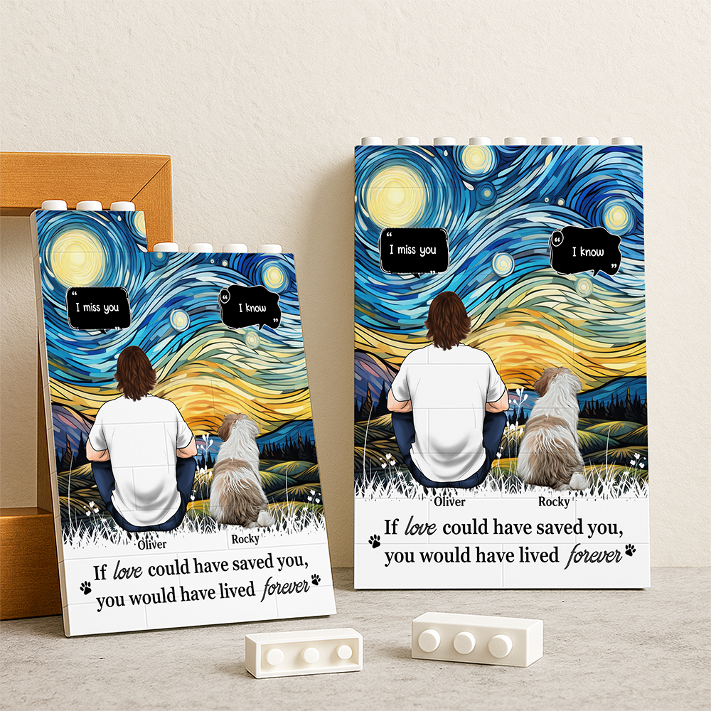 Personalized Forever In My Heart Building Brick Block Dog Loss Gift TH10 170645