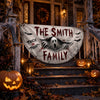 Custom Family Name Spooky Halloween Non-Pleated Fan Flag Trick or Treat Outdoor Hanging Banner LM32 669635
