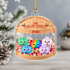 Personalized Family Glitter Dumpling Acrylic Ornament, Family Holiday Keepsake HO82 903644