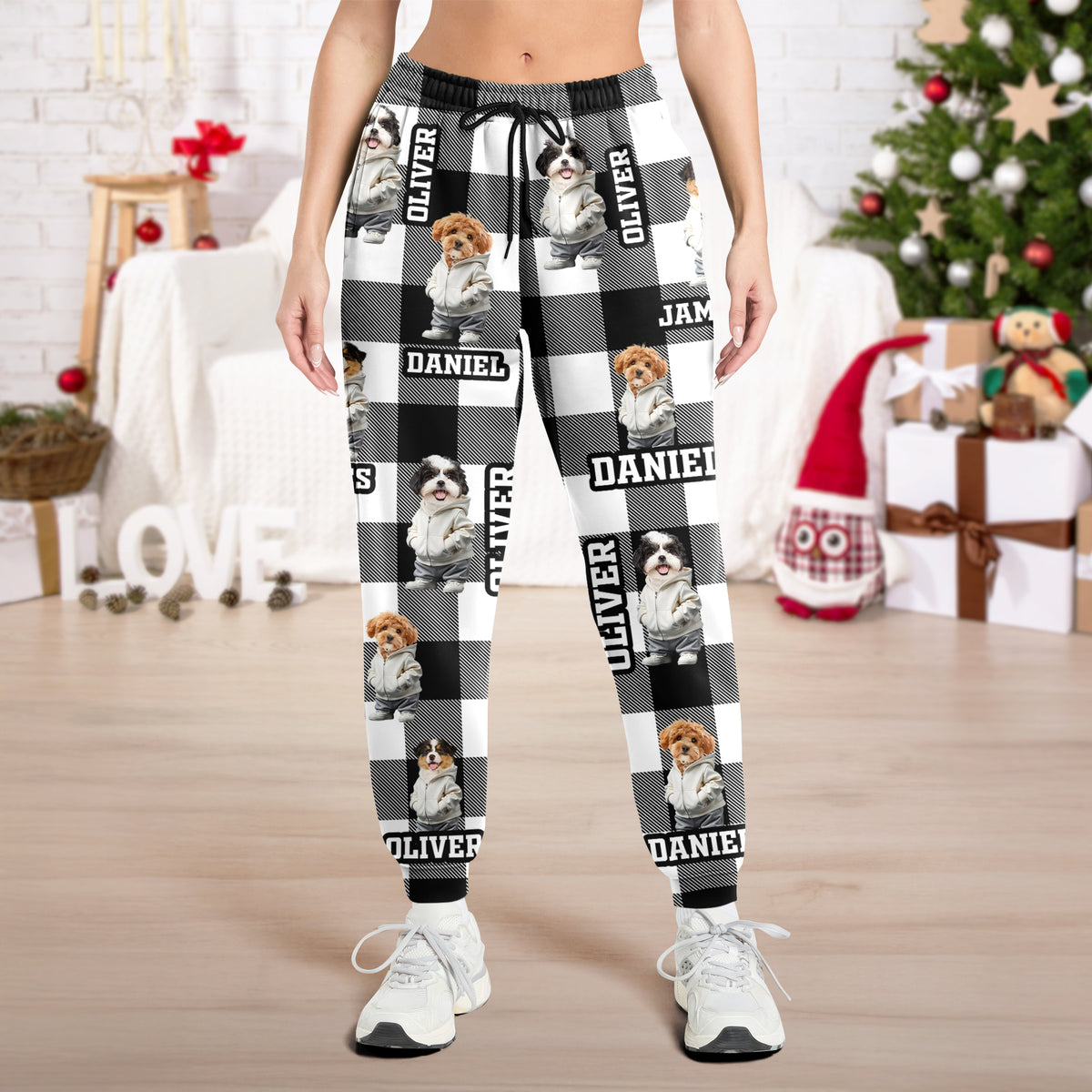 Custom Photo Cool Cat Christmas Sweatpants HA75 892924