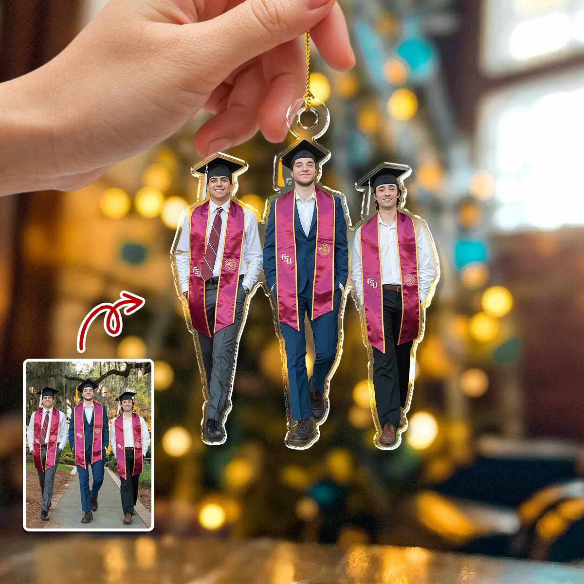 Custom Photo Bestie Acrylic Ornament Gift For Graduate HO82 900648