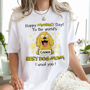 Woof Best Dog Mom Personalized Shirt Mother's Day Gifts HA75 892152