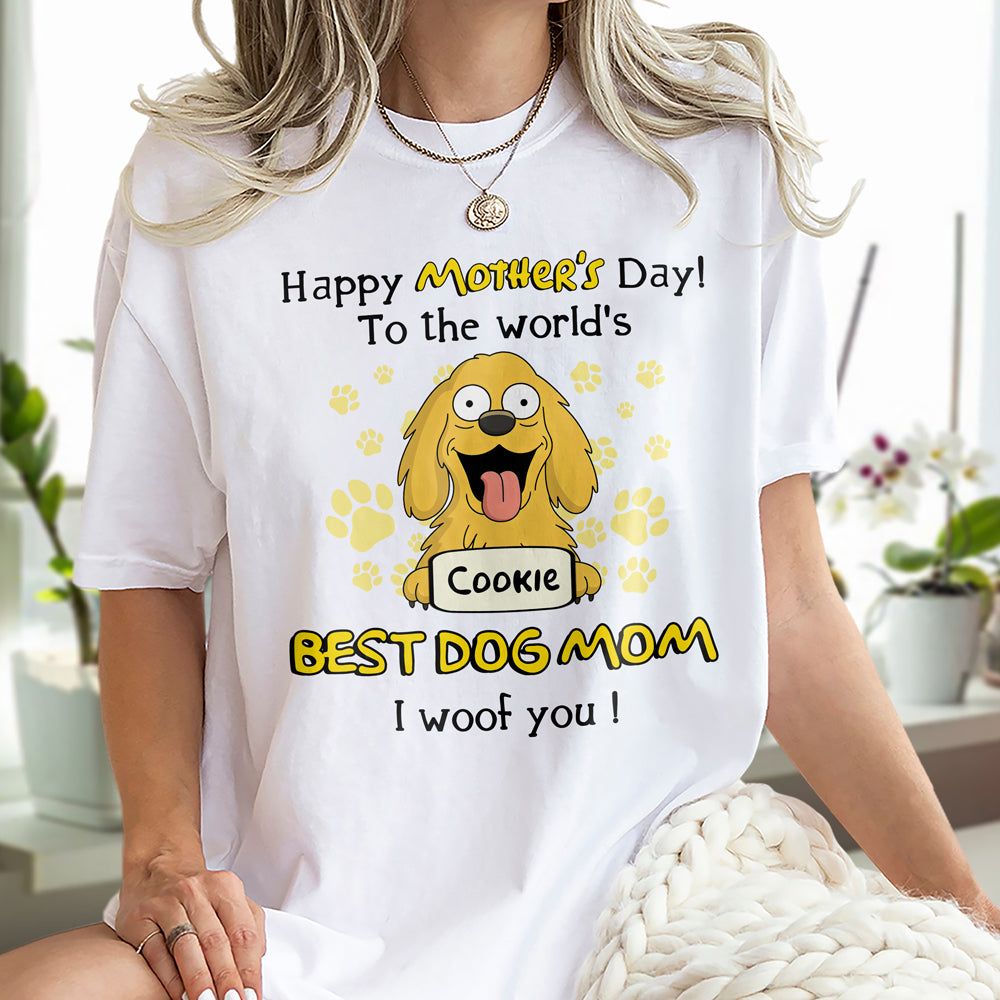 Woof Best Dog Mom Personalized Shirt Mother's Day Gifts HA75 892152