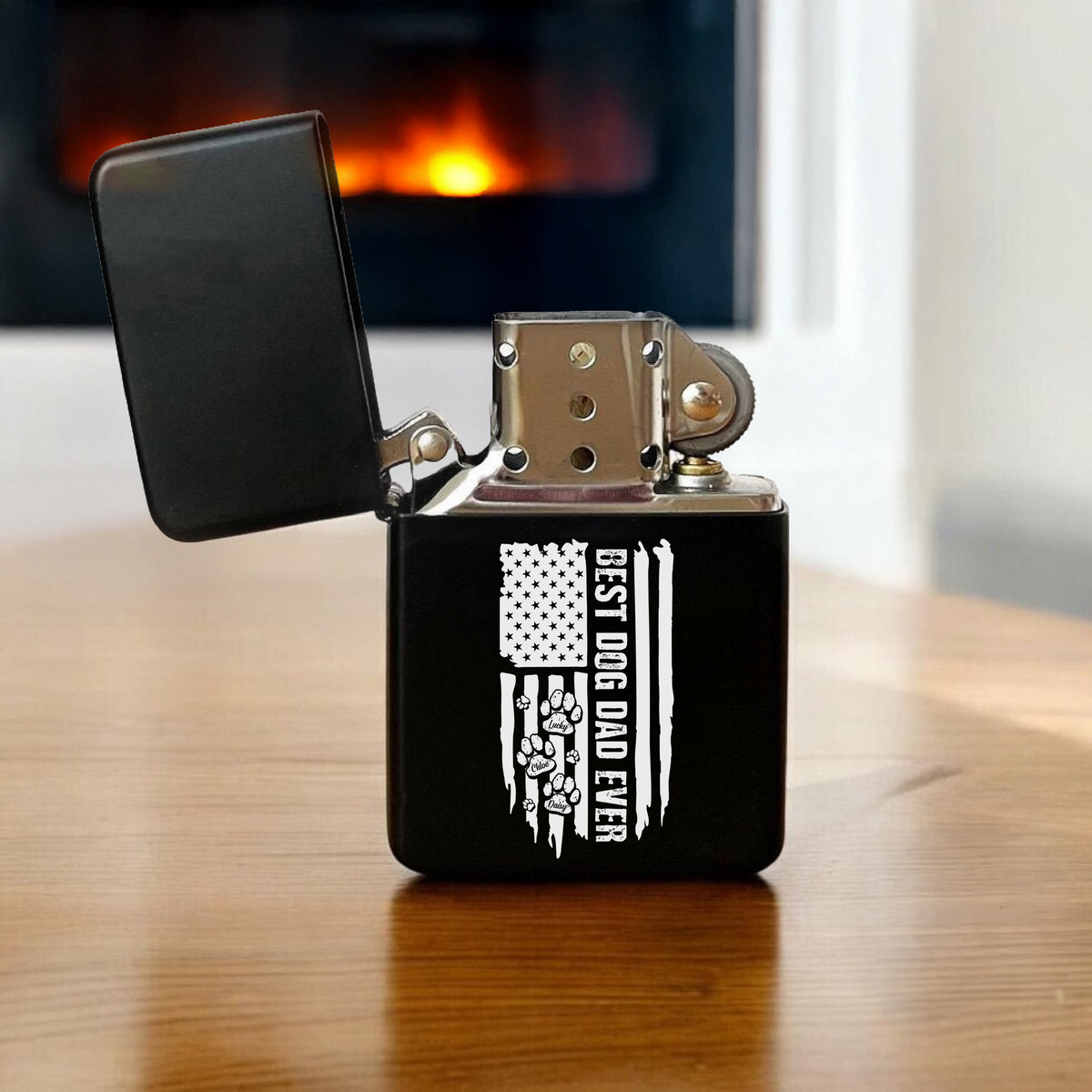 Custom Name Best Dog Dad Ever Metal Lighter Gift For Dad TH10 169601