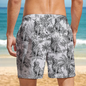 Custom Dog Breeds Chinoiserie Toile De Jouy Style Personalized Beach Short HA75 892548