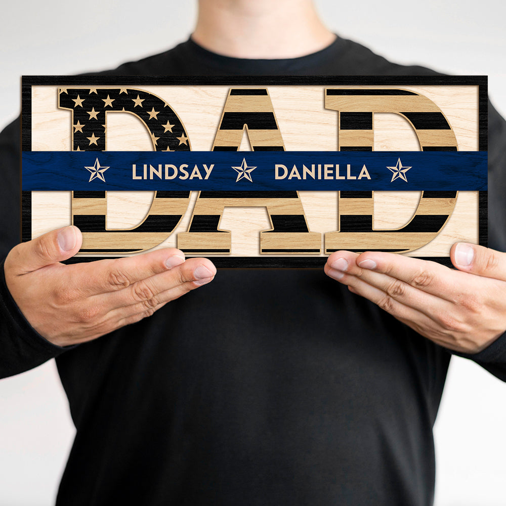 Personalized Keepsake For Beloved Job Lines Dad Wooden Sign LM32 893407