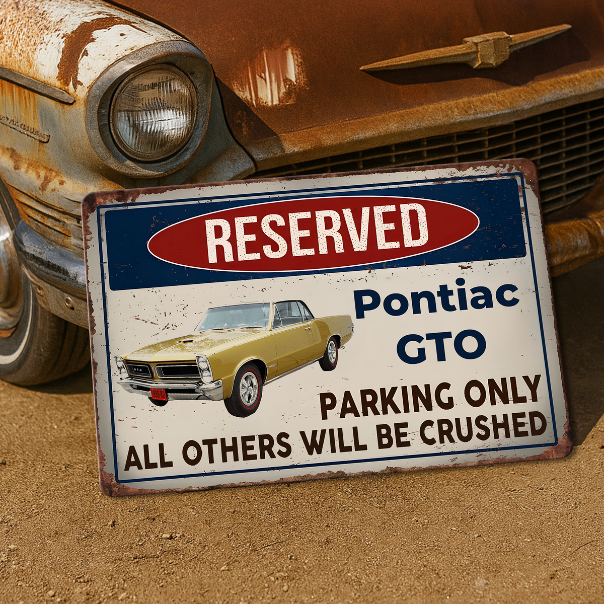 Custom Photo Reserved Parking Only All Others Will Be Crushed Car Metal Sign TH10 894237