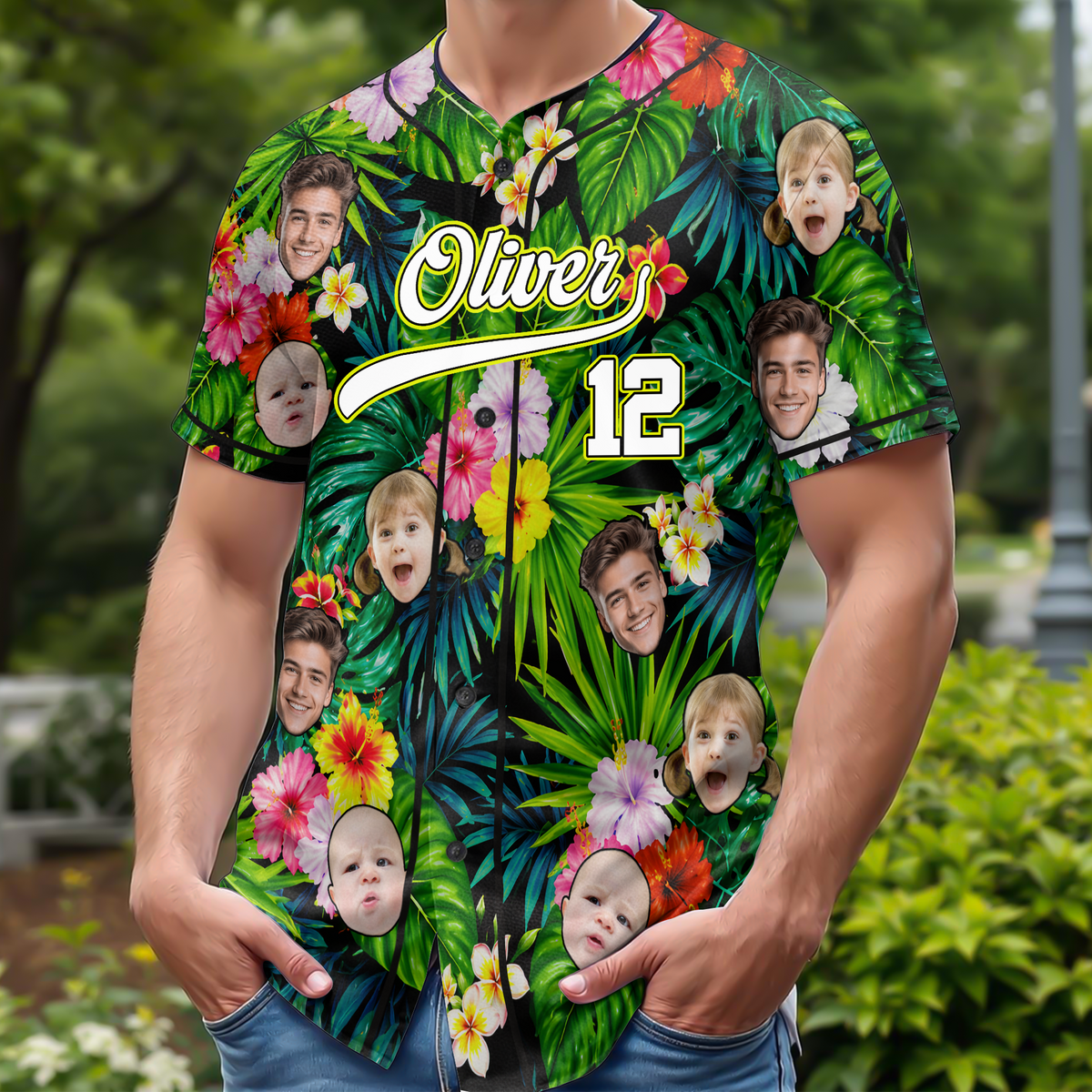 Custom Photo Hawaiian Baseball Jersey - Personalized Summer Gift CH07 911338