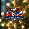 Personalized 250th Anniversary 1776-2026 Eagle USA Semiquincentennial Patriotic Wooden Ornament HO82 903398