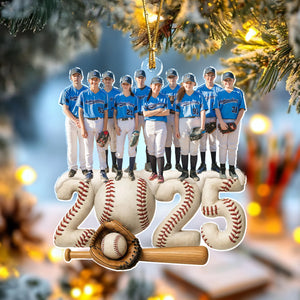 Custom Photo Baseball Team Christmas Acrylic Ornament HA75 897930
