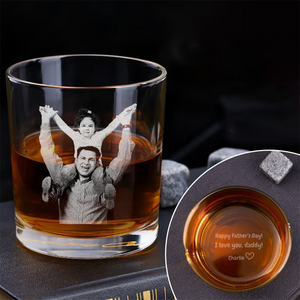 Custom Photo We Love You Daddy Happy Father's Day Whiskey Glass TH10 892793