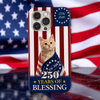 Custom Photo My Dog, Cat 250 Years 1776 2026 Patriotic American Phone Case HO82 901194