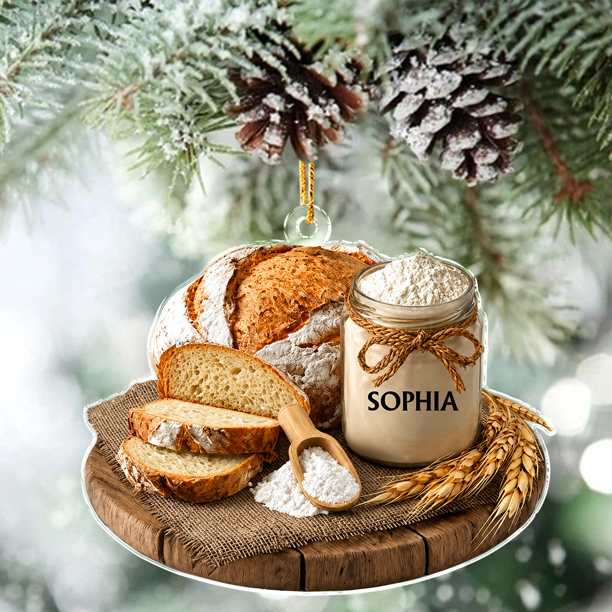 Personalized Name Sourdough Bread Loaf Keepsake Gift Acrylic Ornament LM32 669873