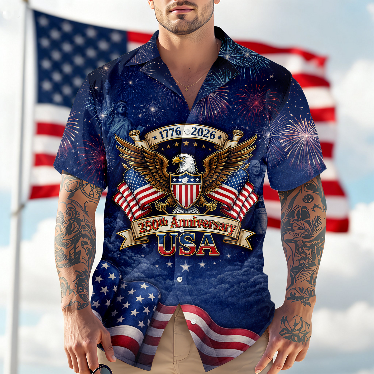 Personalized 250th Anniversary 1776-2026 Hawaii Shirt CH07 910484