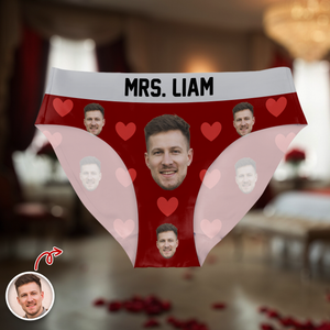 Custom Funny Boyfriend Husband Face Underwear For Women Gift For Valentine LM32 897677