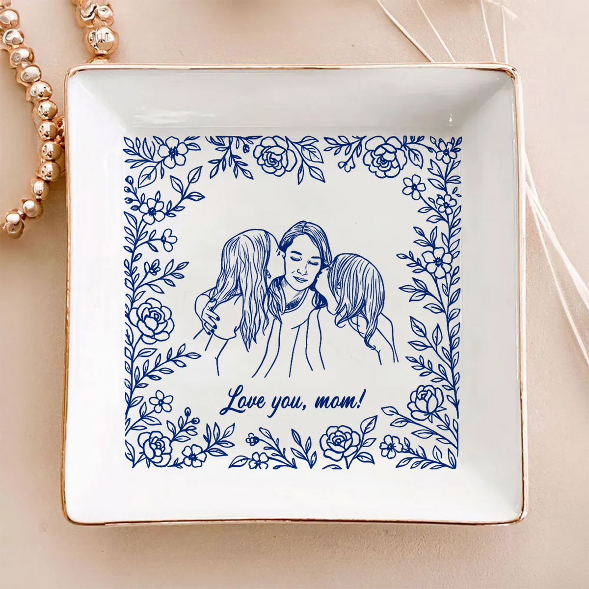Custom Photo Mom Nana Jewelry Dish Gift For Mother’s Day HO82 901546
