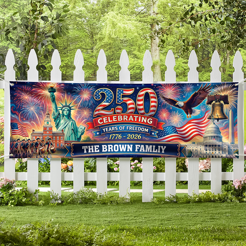 Personalized USA 250th Anniversary Semiquincentennial 1776-2026 Banner HO82 901618