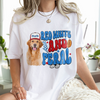 Custom Dog Cat Photo Red White And Feral Independence Day Bright Shirt LM32 893655