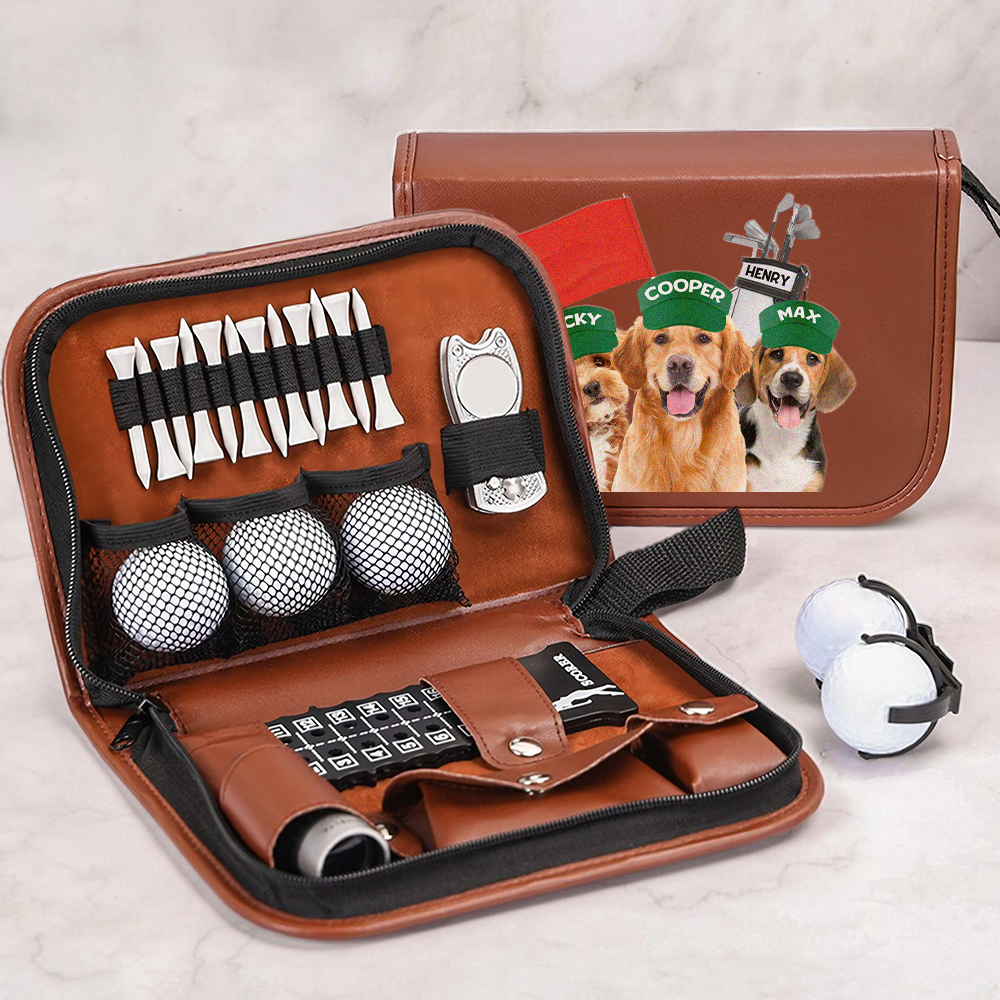 Custom Dog Photo Father's Day Gifts, Golf & Dog Lovers - Dog Dad Gifts - Personalized Golf Bag TH10 169819