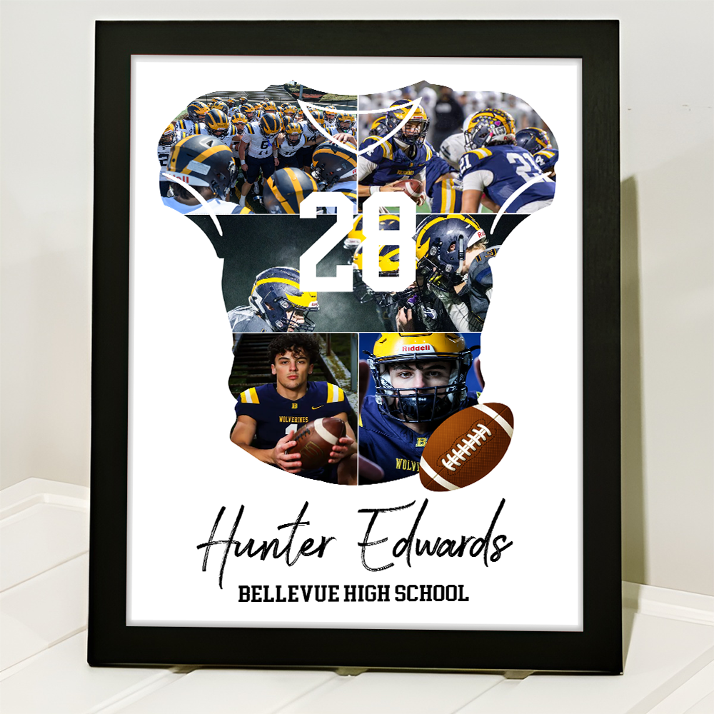 Senior 2026 Football Photo Collage Personalized Picture Frame HO82 900718