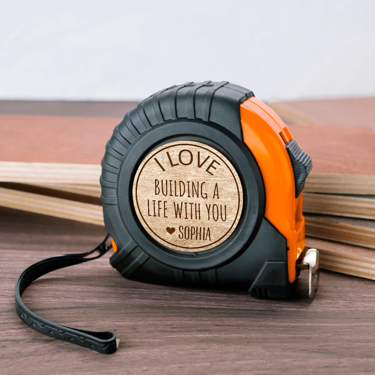 I Love Building A Life With You - Personalized Tape Measure Gift For Couple HO82 901038