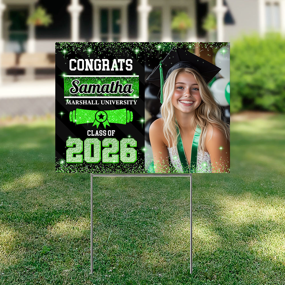 Custom Photo Congrats Class of 2026 Graduation Yard Sign CH07 910734
