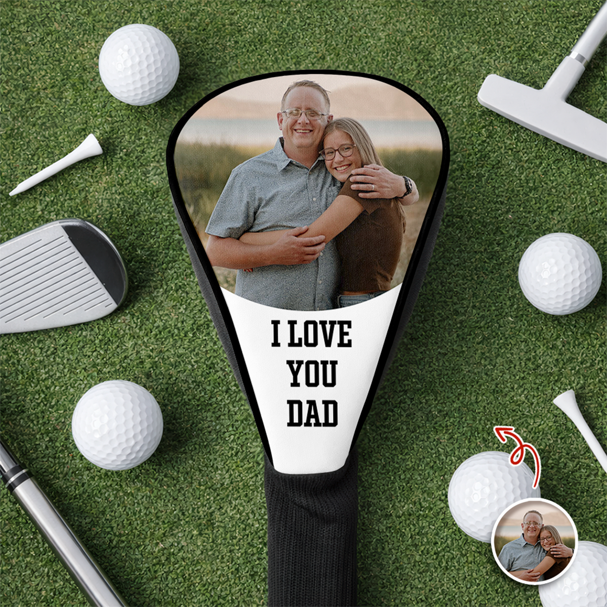 Custom Photo Best Dad By Par Golf Club Head Cover Father's Day Gift HA75 921256