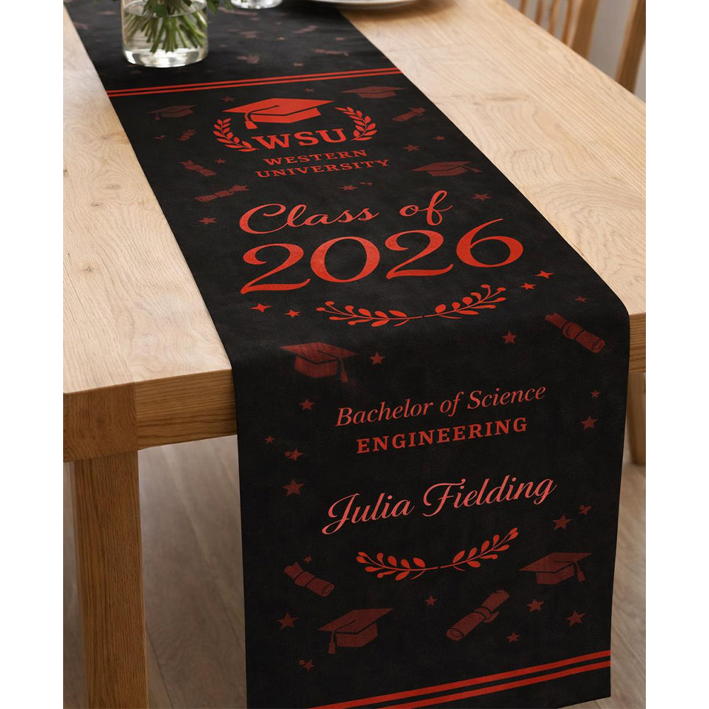 Personalized Graduation Table Runner, Class of 2026 Table Runner LM32 899757