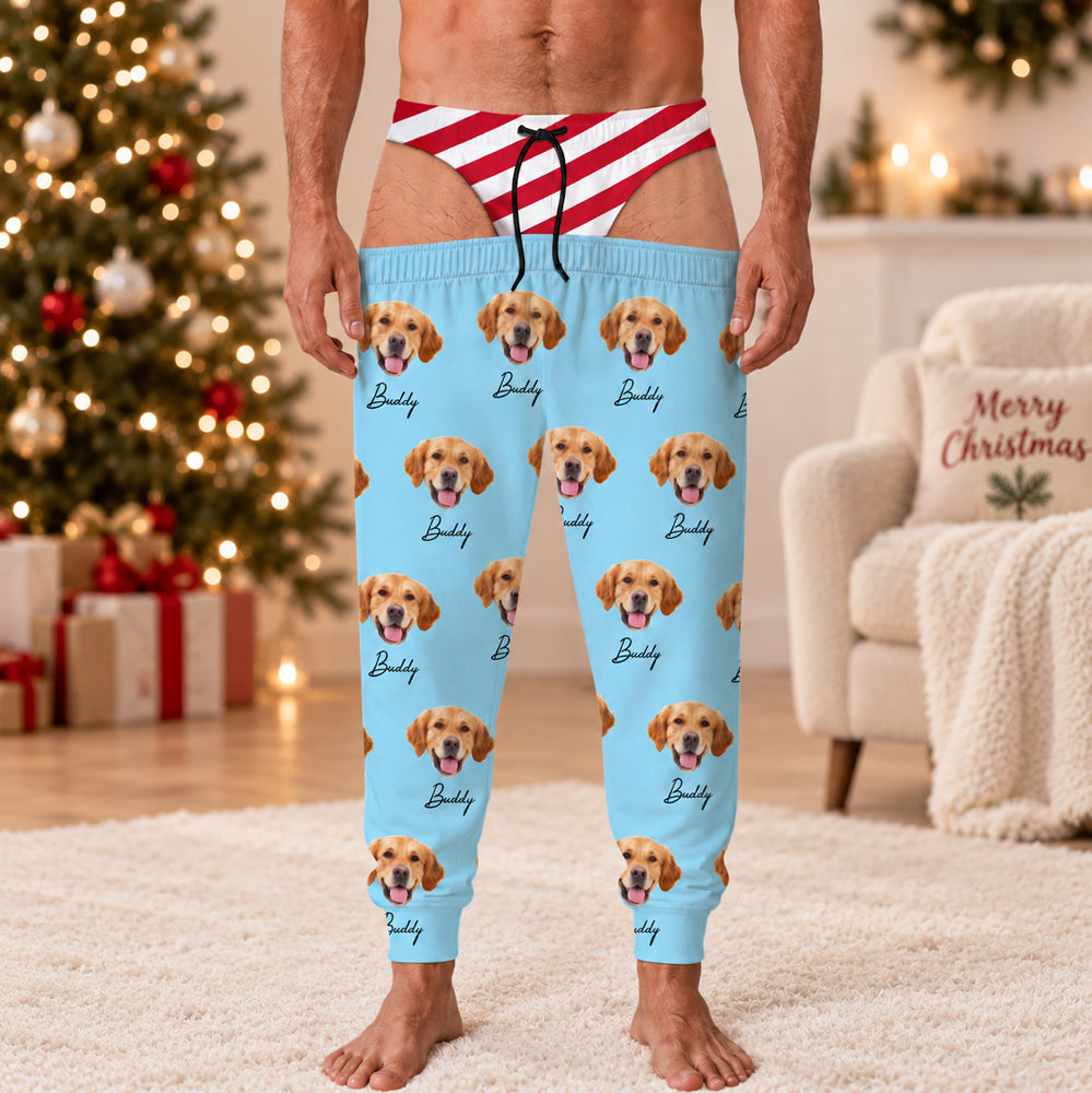 Custom Pet Photo Pajama Pants Funny Pet Lover Gift for Dog Moms & Dads TH10 171171