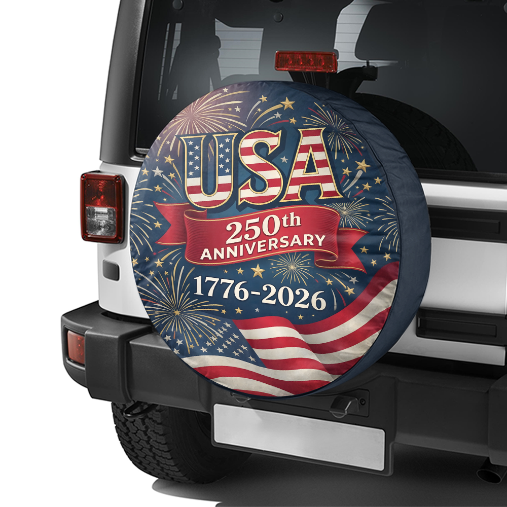 USA 250th Anniversary 1776-2026 Patriotic Tire Cover HA75 921148