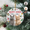 Meowy Catmas Custom Cat Photo 3D Inflated Effect Ceramic Ornament CH07 896366