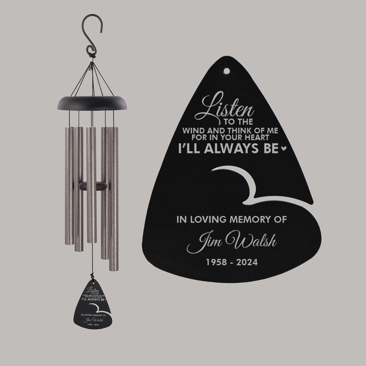 Custom In Loving Memory Metal Pendal Wind Chimes, Sympathy Remembrance Gifts LM32 669593