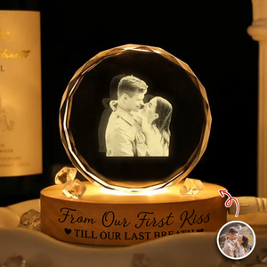 Personalized Couple Photo Engraved Crystal Photo With Light CH07 899782