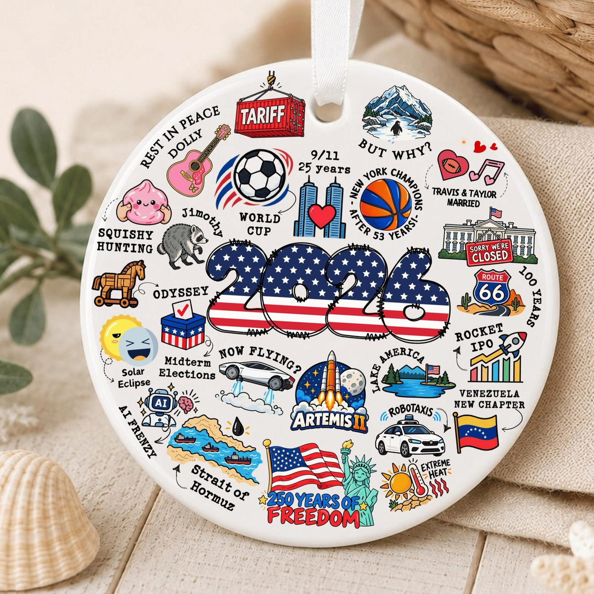 2026 Year to Review Remember Keepsake Christmas Ceramic Ornament LM32 670725