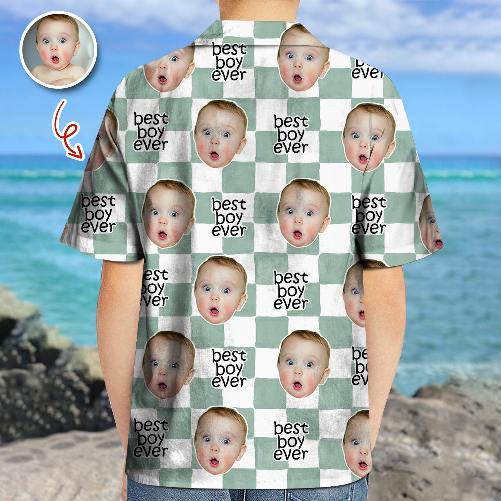Custom Photo Best Boy Best Girl Ever Kid Hawaii Shirt TH10 169971