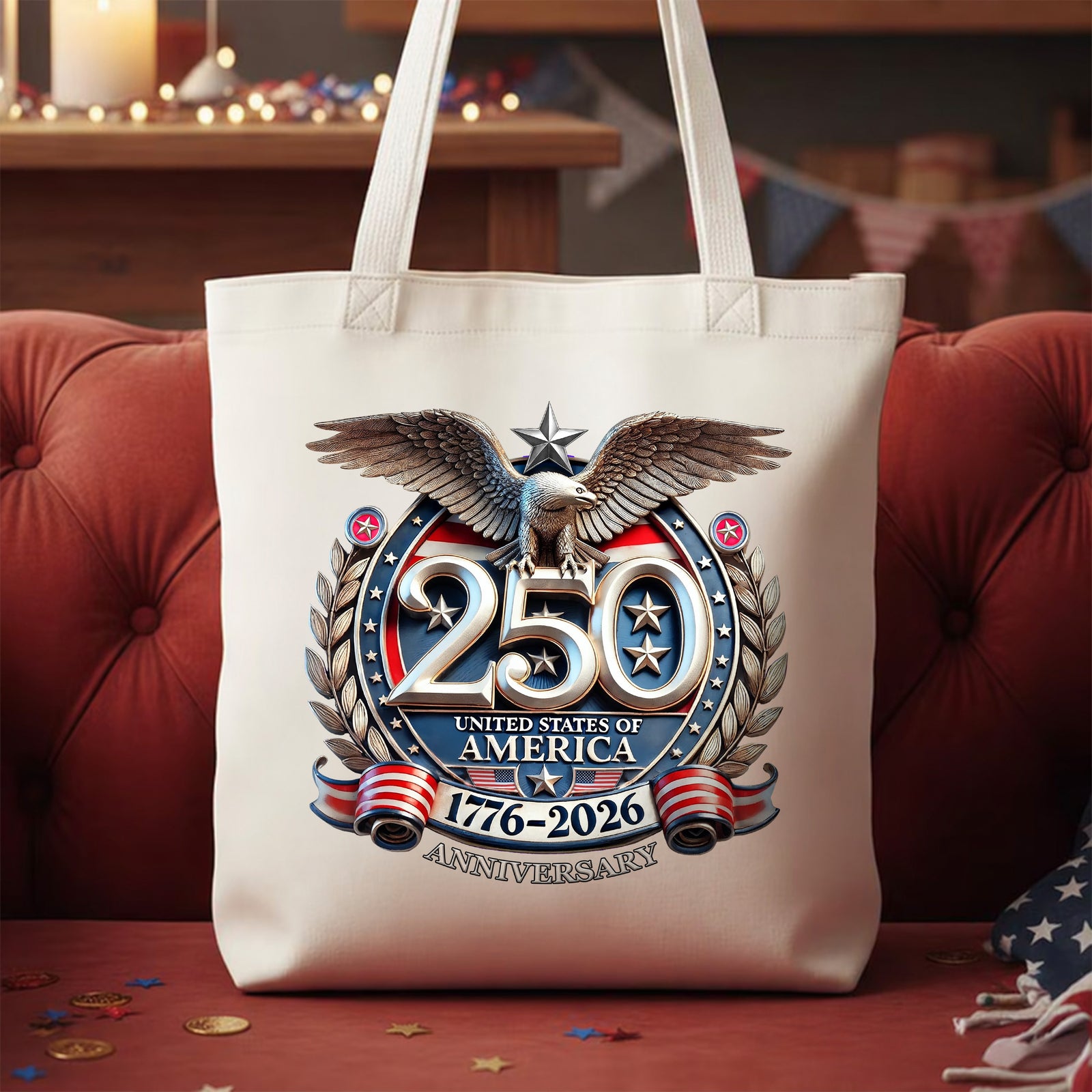 USA Eagles 250th Anniversary Semiquincentennial 1776-2026 Tote Bag TH10 169655