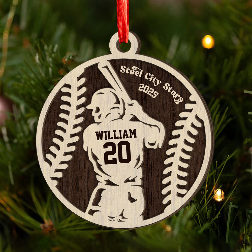 Personalized Sports Player 2-Layer Wooden Ornament For Sport Lovers LM32 895991