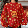 Personalized Custom Name On Paw 3D Effect Ugly Sweater For Dog Lover TH10 896453