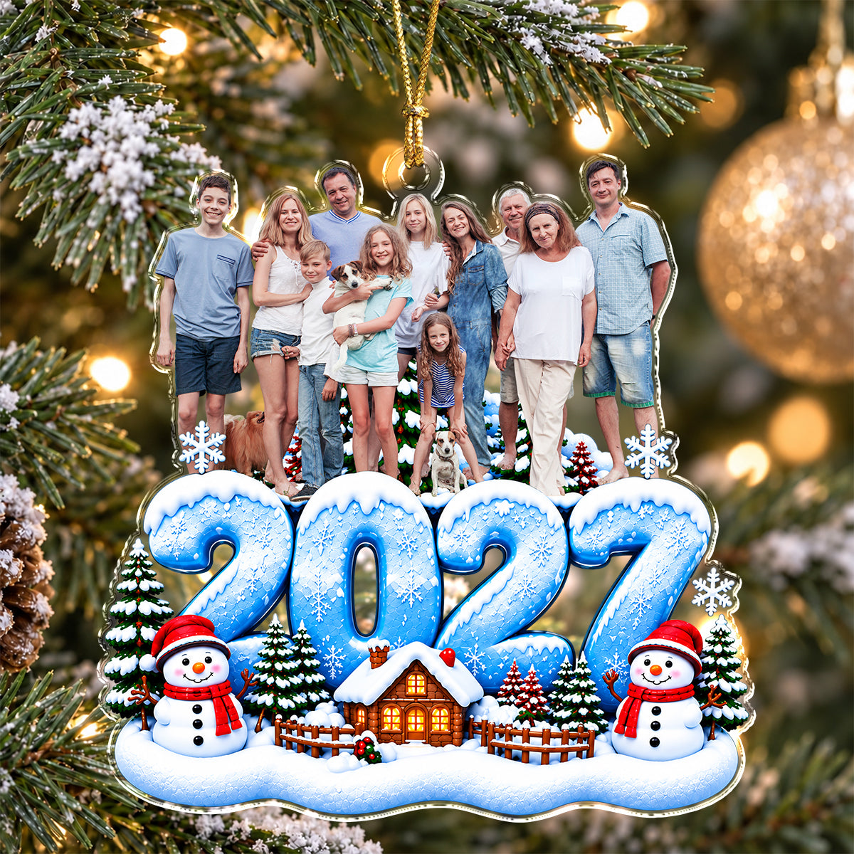 Custom Family Photo Christmas Tree Decor Acrylic Ornament HO82 903854