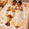 Personalized Custom Couple Blanket For Anniversary, Wedding And Holiday Gifts CH07 180890