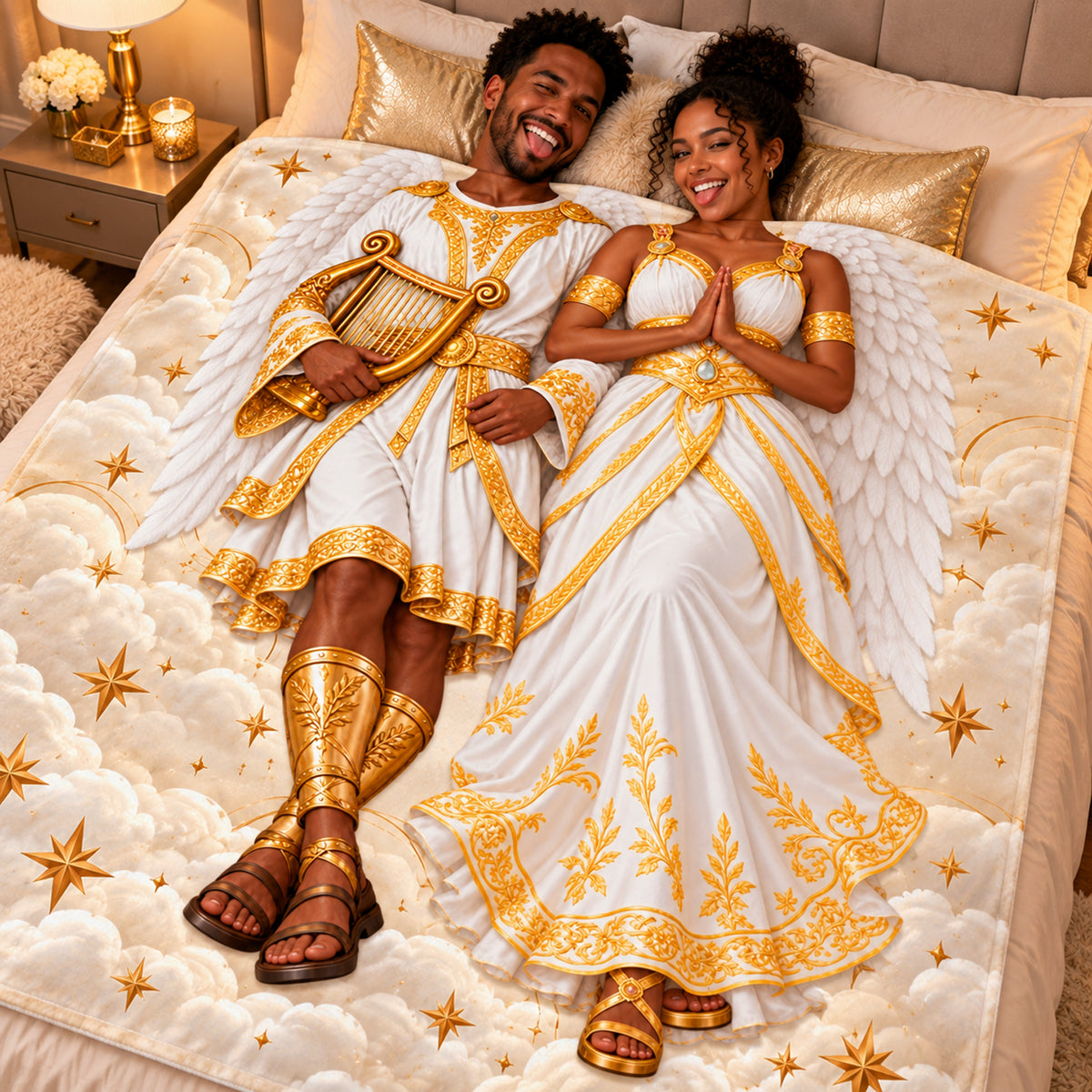 Personalized Custom Couple Blanket For Anniversary, Wedding And Holiday Gifts CH07 180890