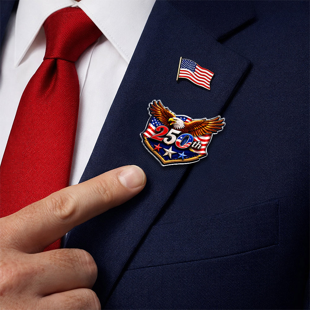 America 250 Years Eagle Acrylic Pin - USA 1776–2026 Anniversary Patriotic Gift CH07 911068